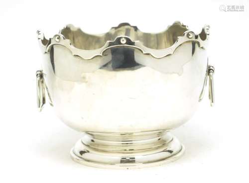 An Edwardian silver rose bowl, by Charles Edwards,
