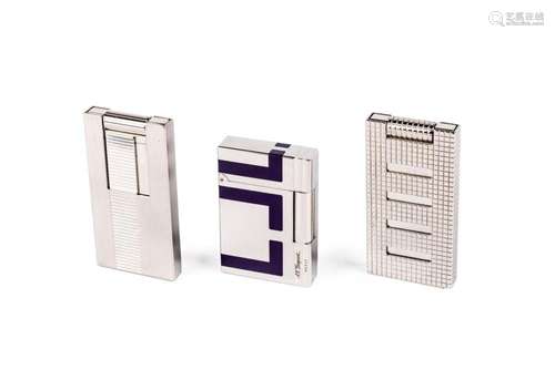 Three S.T.Dupont pocket lighters