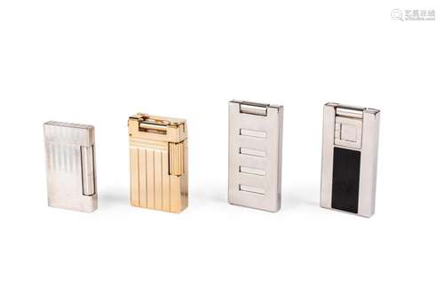 Four S.T.Dupont pocket lighters