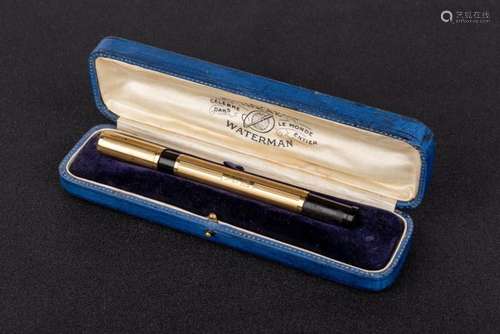 Waterman 14 safety overlay gold pen