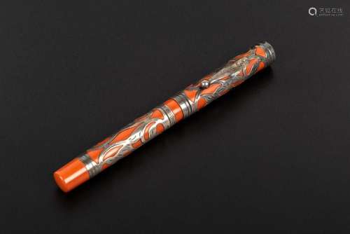 Waterman #16 en coral red silver filigree