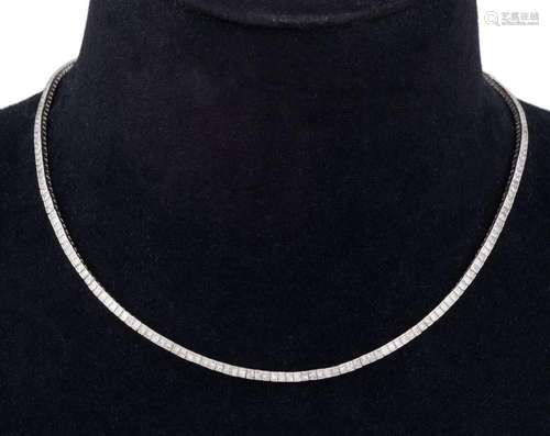 7,60 ct diamond gold necklace