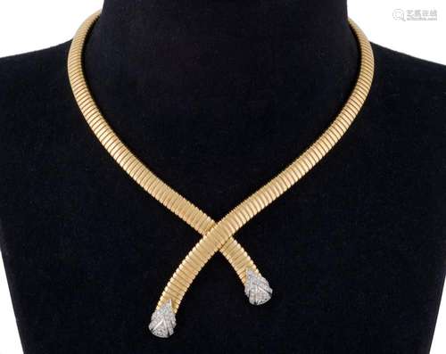 Gold diamond necklace circa 1940