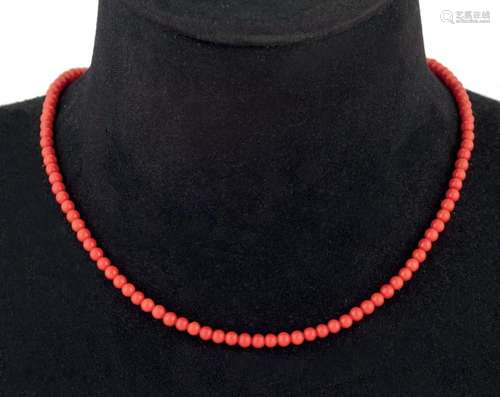 Coral bead necklace