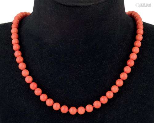 Coral bead necklace