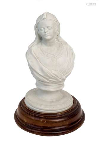 A Spanish porcelain bust by Alcora. Early 20th