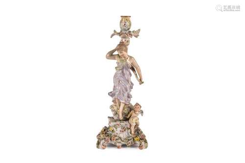 A German porcelain candlestick Circa 1900