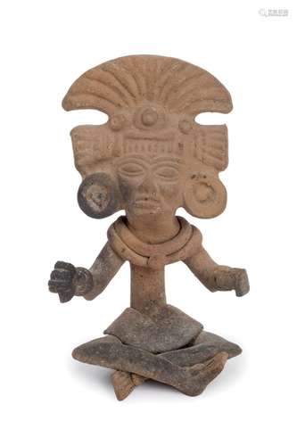 Colima male clay figure