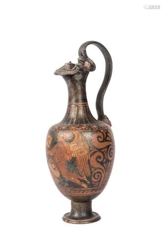 Greek clay oinochoe