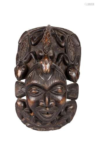 Bamun Cameroon mask,. 20th Century