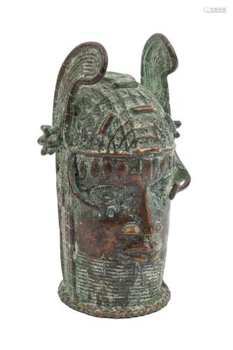 A Benin bronze head 20th Century