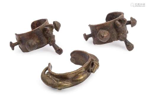 Bronze bracelets Dogon people Mali 20th Century