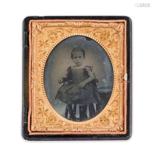 Daguerreotype. Girl portrait. 19th C.