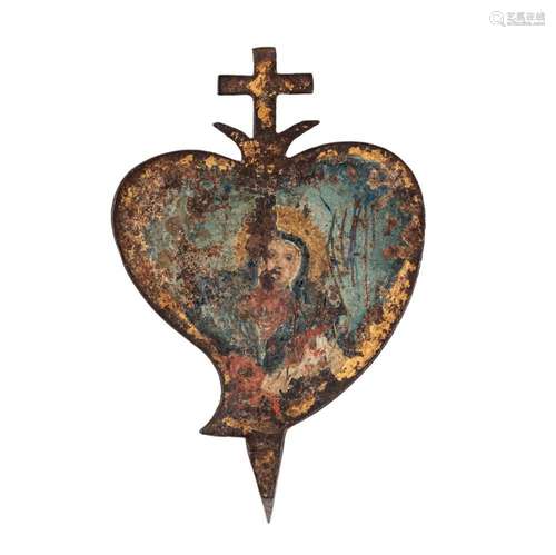 A Spanish iron holy heart 17th Century