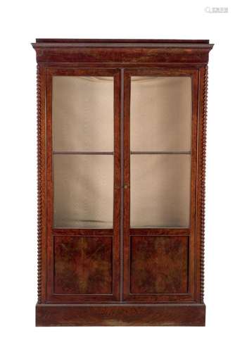 A Victorian mahogany showcase 19th Century