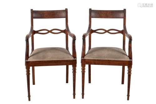 Four Louis Philippe armchairs Early 20th C