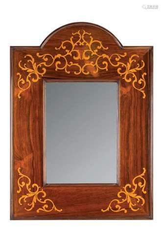 A Spanish marquetry mirror Early 20th Century