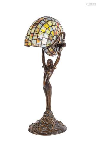 A Tiffanys style table lamp 20th Century