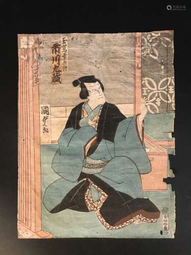 歌川國貞 人物圖繪 1張 版畫