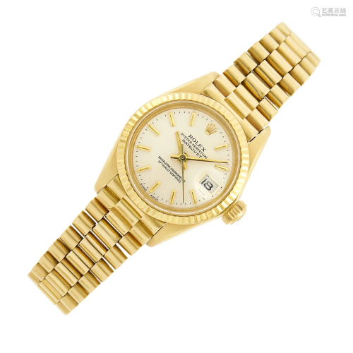 Rolex Gold 'Oyster Perpetual Datejust' Wristwatch,...