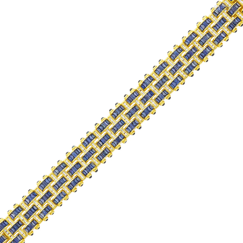 Gold, Sapphire and Diamond Bracelet