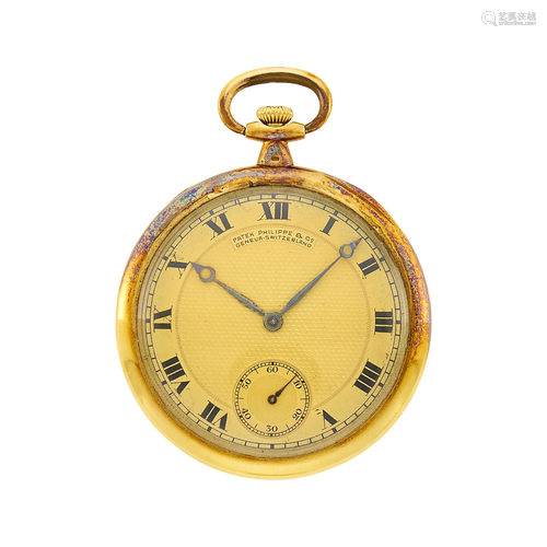 Patek Philippe Gold Open Face Pocket Watch