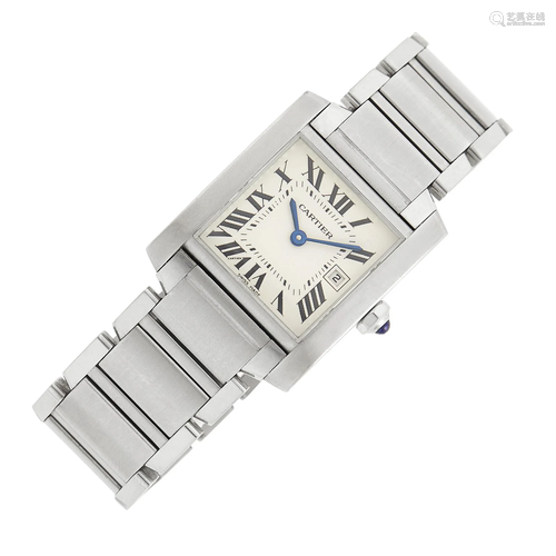 Cartier Stainless Steel 'Tank Francaise' Wristwatc...