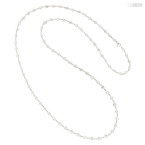 Platinum and Diamond Chain Necklace