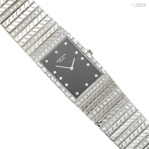 GERALD GENTA: AN 18K WHITE GOLD AND DIAMOND WRISTWATCH