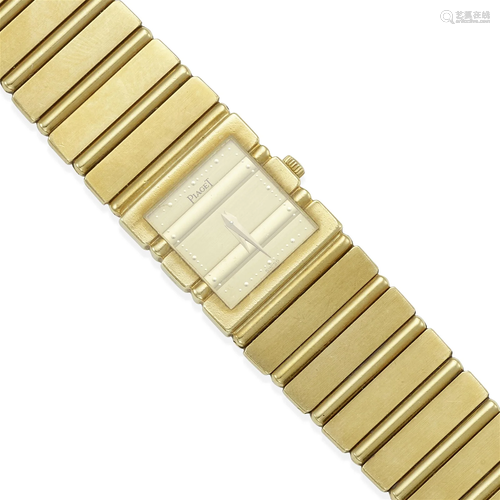 PIAGET: AN 18K GOLD 'POLO' WRISTWATCH