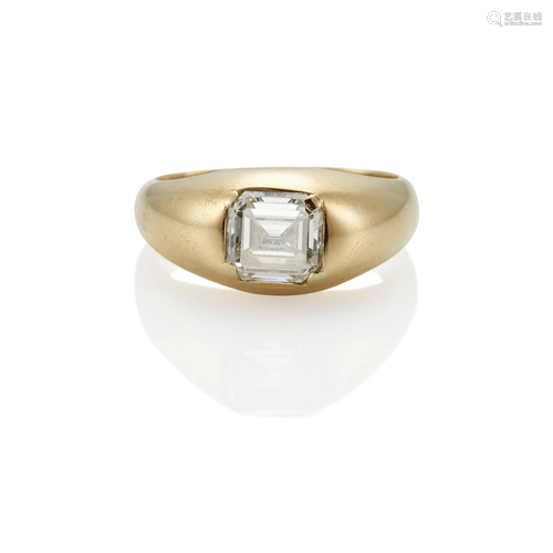 A 14K GOLD AND DIAMOND RING