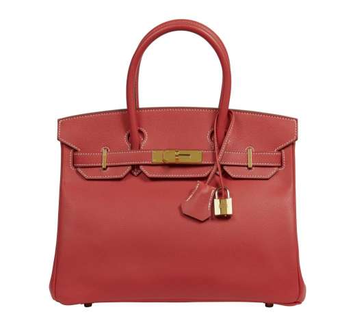 HERMÈS Édition Limitée 2012 Sac BIRKIN VERSO 30 Veau Epsom R...