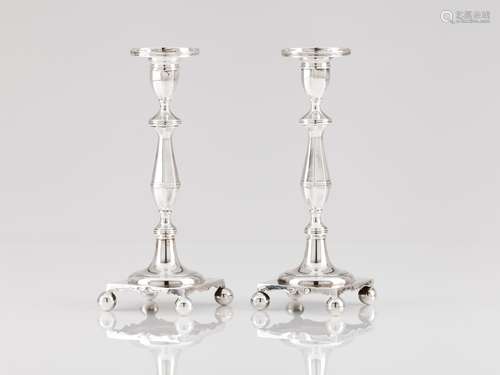 A pair of neoclassical candlesticks