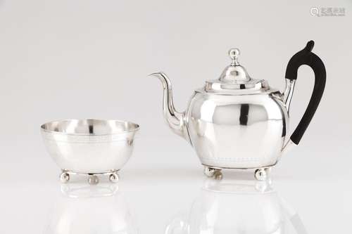 A António Firmo da Costa teapot and drip bowl