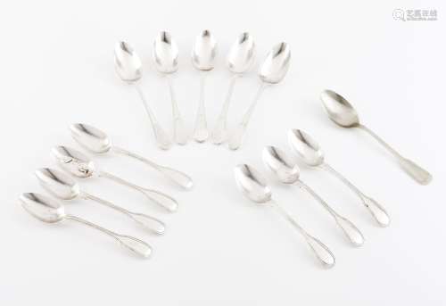 A group of twelve spoons
