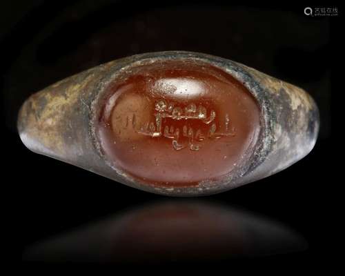 AGATE SEAL IN SILVER RING