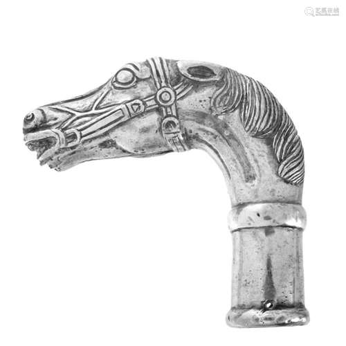 Spanish Colonial Silver Cane Handle