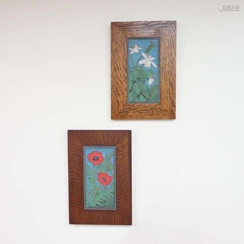 Pair of Arts & Craft Plaques