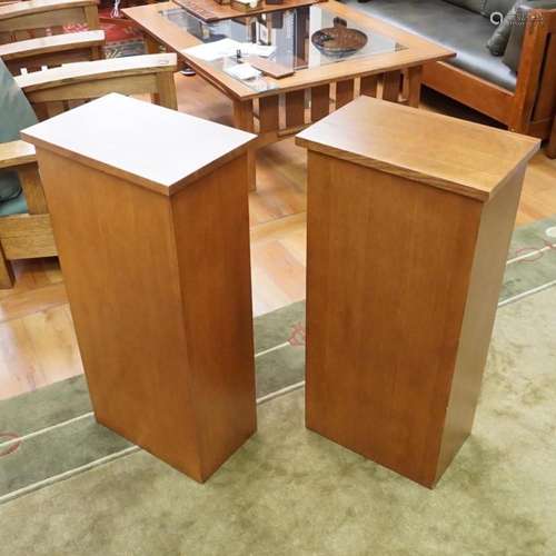 Pair of Stickley Style Pedestals