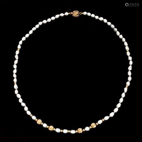 Pearl and 14K Necklace