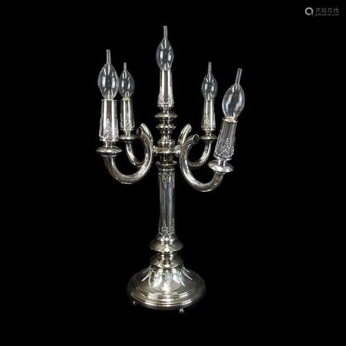 Ornate Silverplate Candelabra