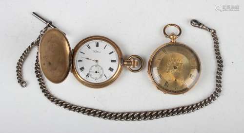 A 14ct gold keywind open-faced gentleman's pocket watch, the...