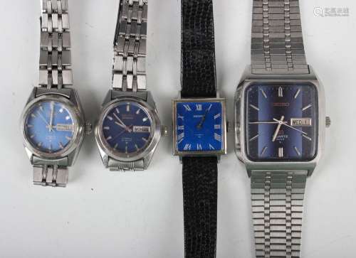 A Seiko SQ quartz 3003 rectangular steel cased gentleman's b...