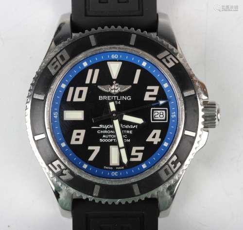 A Breitling Superocean Automatic steel cased diver's wristwa...