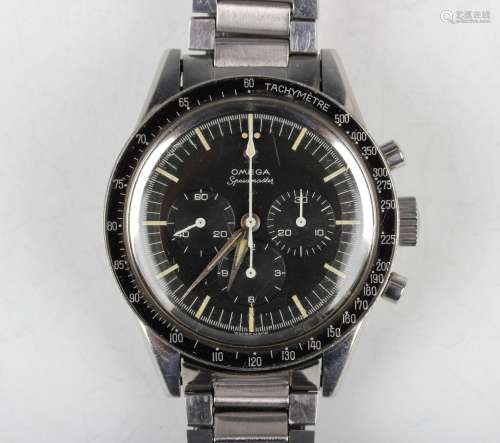 A rare Omega Speedmaster chronograph steel cased gentleman's...