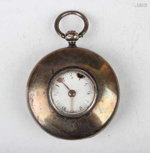 A George III silver keywind half hunting cased gentleman's p...