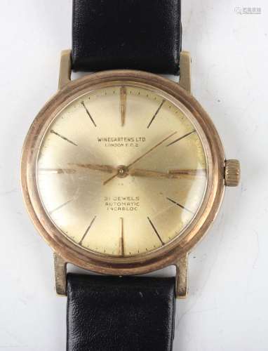 A Winegartens Automatic 9ct gold circular cased gentleman's ...