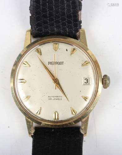A Pierpoint Automatic 18ct gold circular cased gentleman's w...
