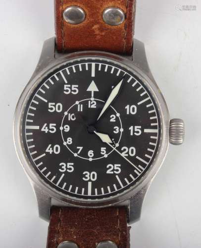 A Stowa Flieger B Automatic military style stainless steel c...