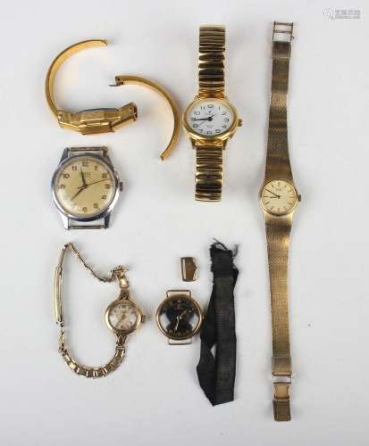 A Longines 9ct gold cased lady's wristwatch with signed and ...